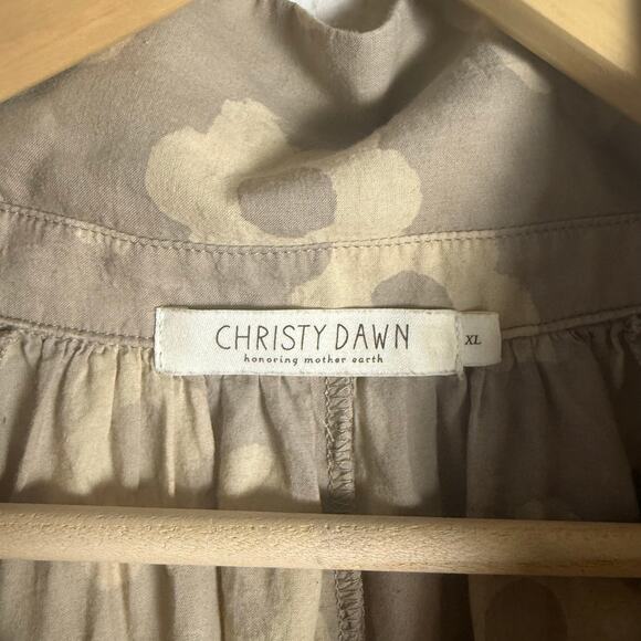 Christy Dawn The Rumi Mocha Daisy Beige Block Floral Print Maxi Dress Size XL - Picture 15 of 16